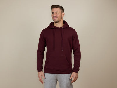 Pétrone sweat capuche hoodie homme Tencel coton bio bordeaux foncé homme#couleur_bordeaux-foncé