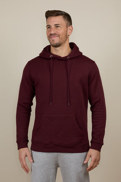 Pétrone sweat capuche hoodie homme Tencel coton bio bordeaux homme