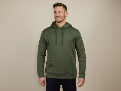 Pétrone sweat capuche hoodie homme Tencel coton bio vert kaki homme#couleur_vert-kaki