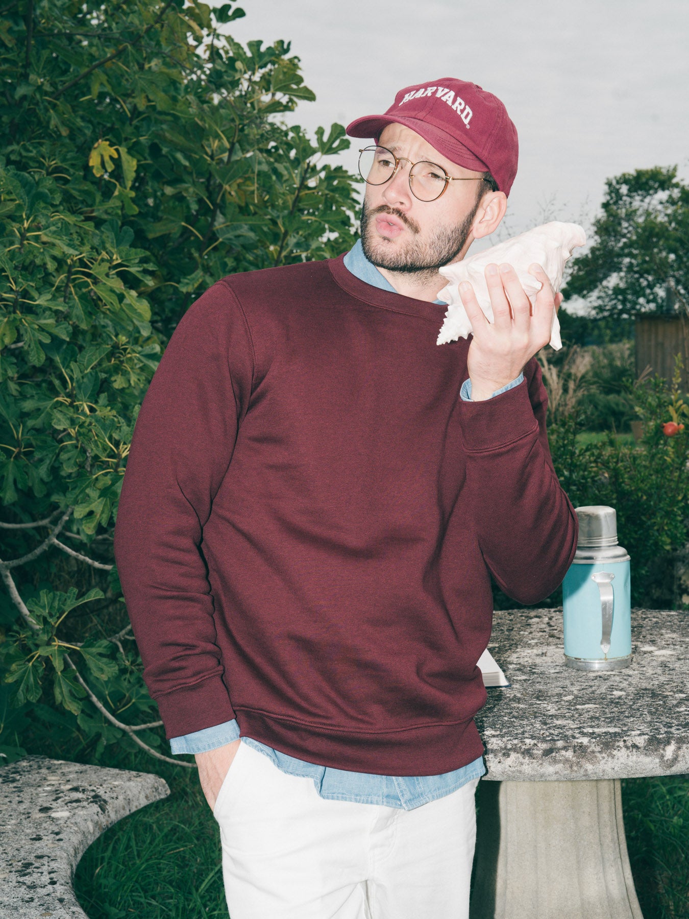Pétrone sweat homme Tencel coton bio bordeaux homme#couleur_bordeaux-foncé