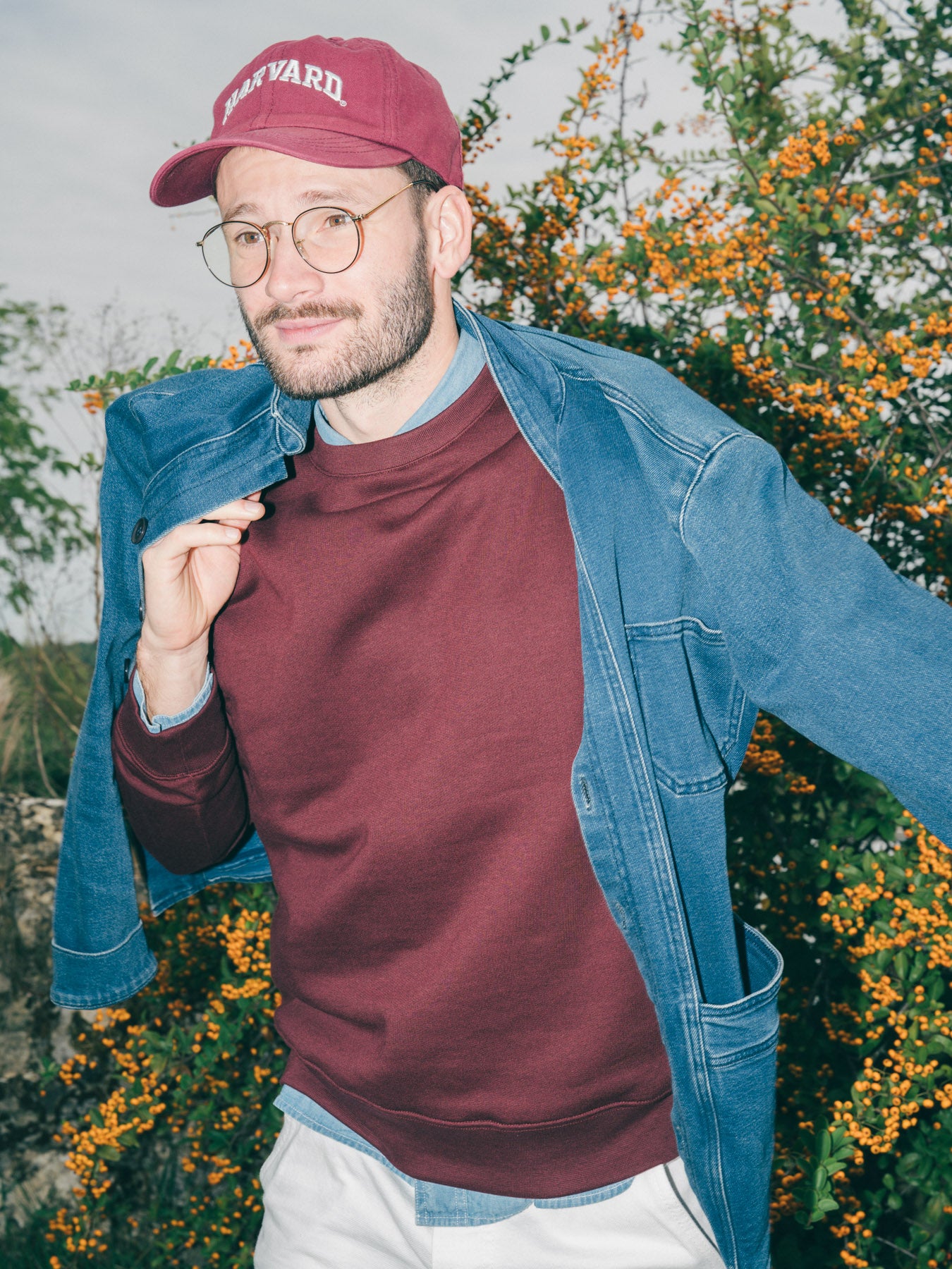 Pétrone sweat homme Tencel coton bio bordeaux homme#couleur_bordeaux-foncé