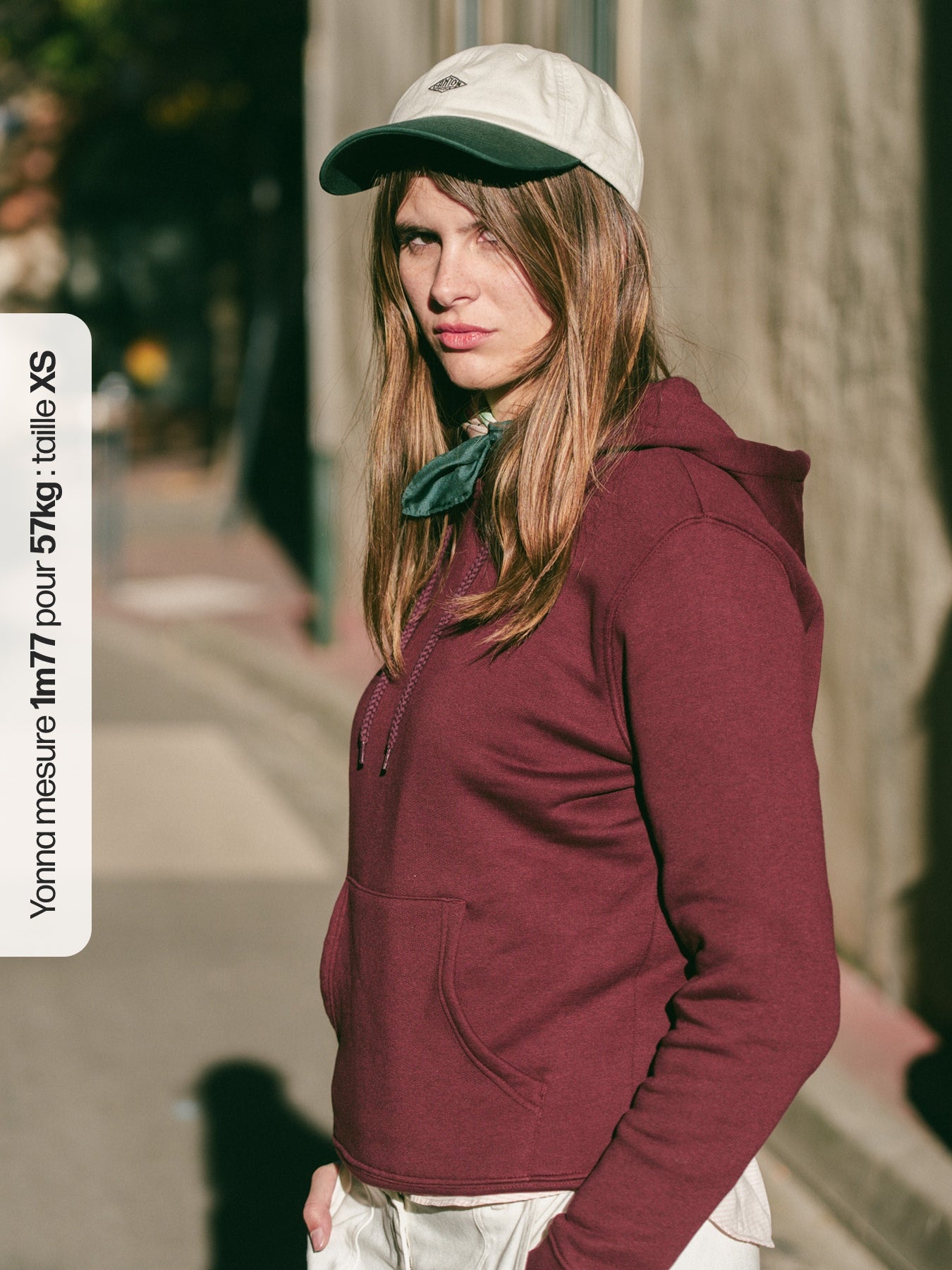 Pétrone sweat capuche hoodie homme Tencel coton bio bordeaux foncé femme#couleur_bordeaux-foncé