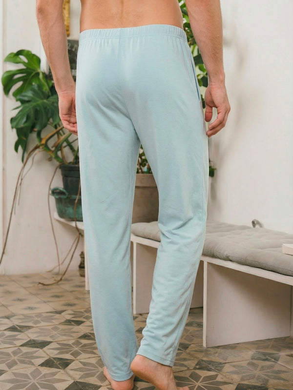 Pétrone pantalon de pyjama coton biologique tencel lyocell bleu ciel homme#couleur_bleu-ciel
