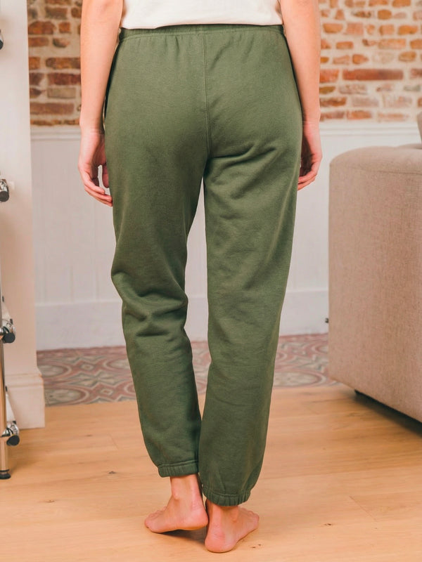 Pétrone pantalon jogging molleton homme Tencel coton bio vert kaki femme#couleur_vert-kaki
