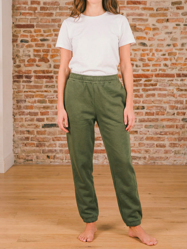 Pétrone pantalon jogging molleton homme Tencel coton bio vert kaki femme#couleur_vert-kaki