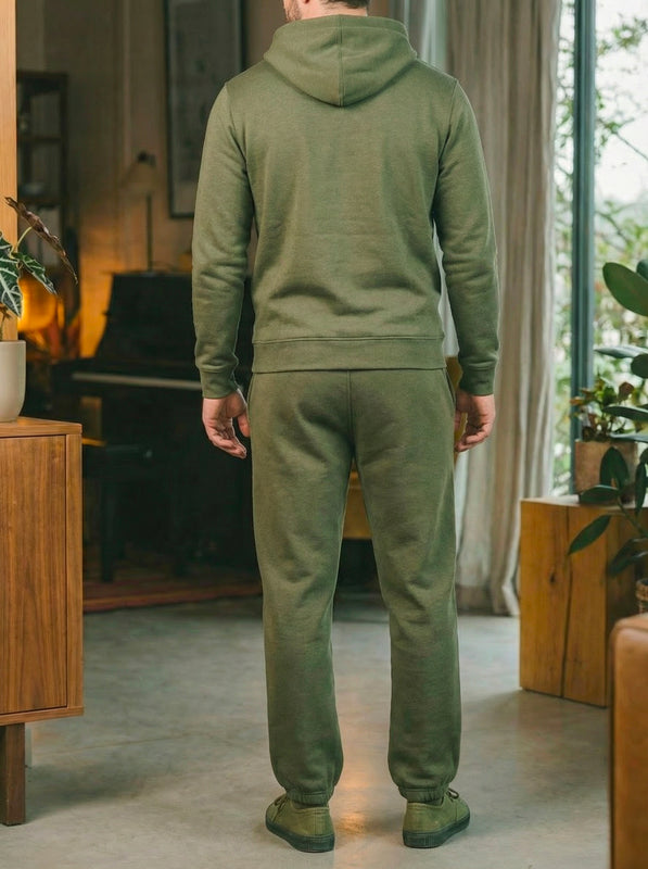 Pétrone pantalon jogging molleton homme Tencel coton bio vert kaki homme#couleur_vert-kaki