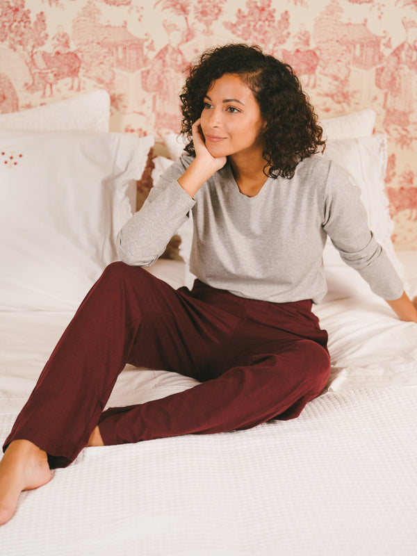 Ensemble de pyjama coton biologique tencel lyocell femme#