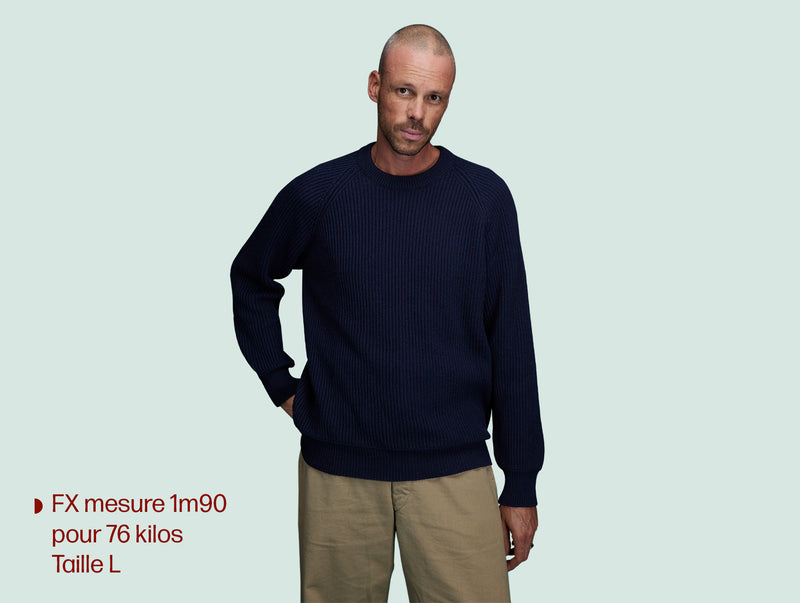 Pétrone Pull Réconfortant bleu marine homme#couleur_bleu-marine