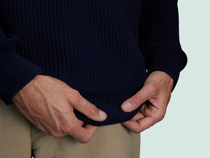 Pétrone Pull Réconfortant bleu marine homme maille#couleur_bleu-marine