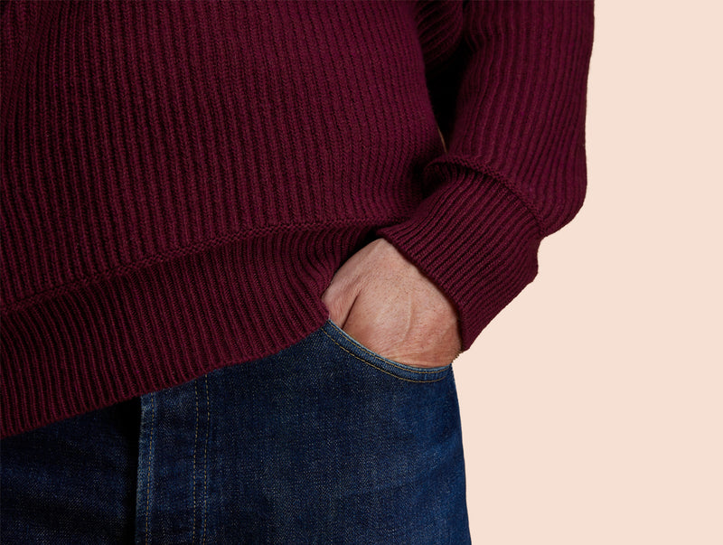 Pétrone Pull Réconfortant bordeaux foncé homme#couleur_bordeaux-foncé