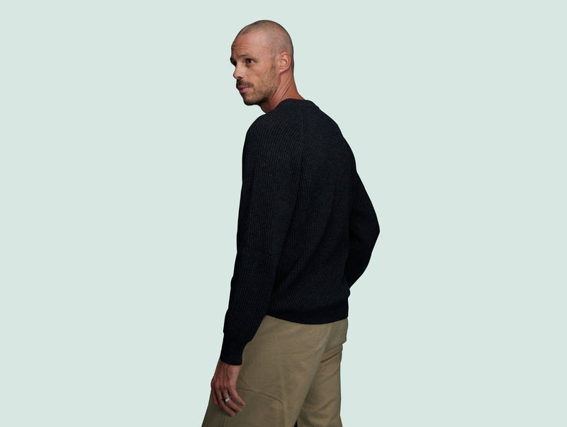 Pétrone Pull Réconfortant gris anthracite chiné homme#couleur_gris-anthracite-chiné