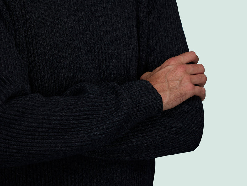 Pétrone Pull Réconfortant gris anthracite chiné homme#couleur_gris-anthracite-chiné