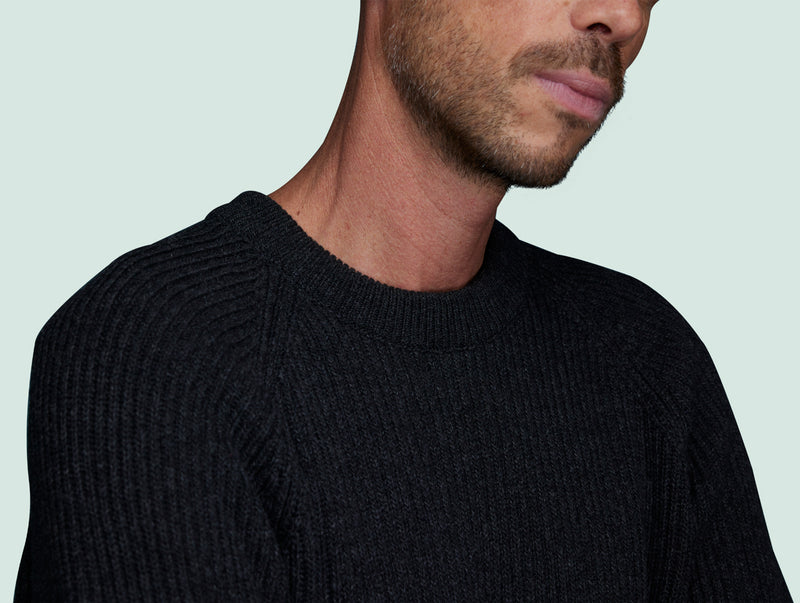 Pétrone Pull Réconfortant gris anthracite chiné homme#couleur_gris-anthracite-chiné