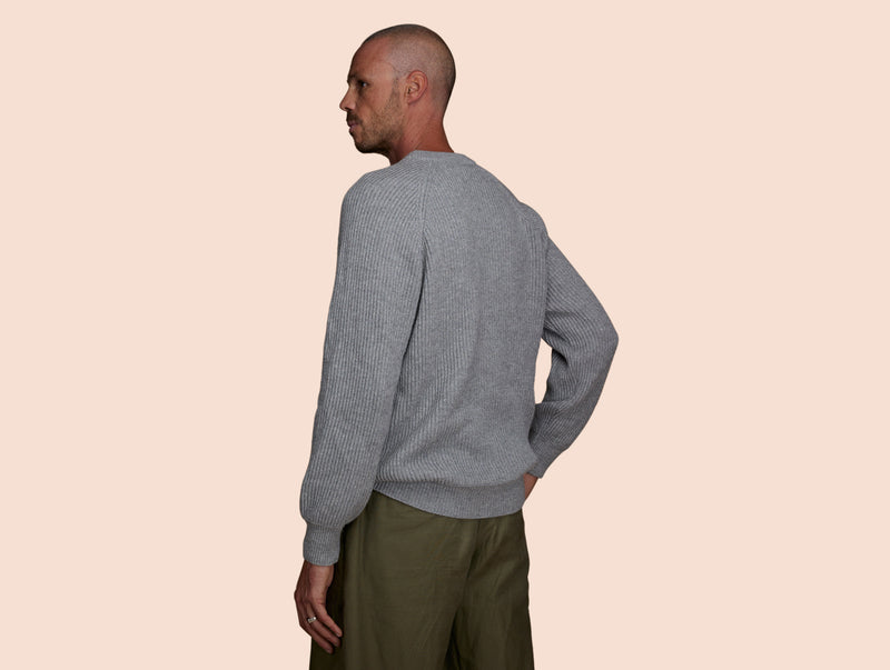 Pétrone Pull Réconfortant gris clair chiné homme#couleur_gris-chiné-clair