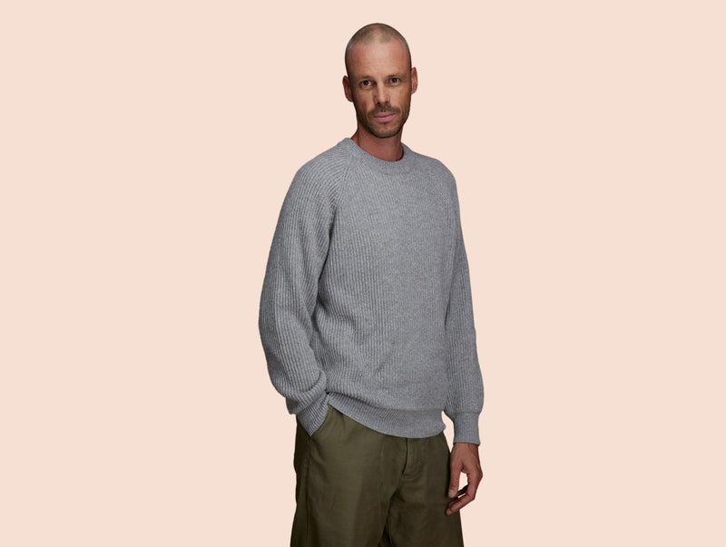 Pétrone Pull Réconfortant gris clair chiné homme#couleur_gris-chiné-clair