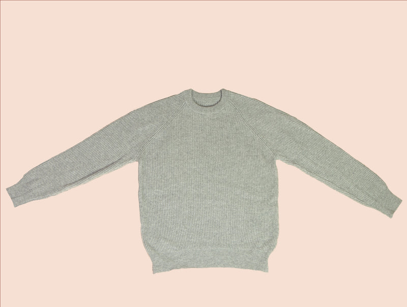 Pétrone Pull Réconfortant gris clair chiné homme face#couleur_gris-chiné-clair
