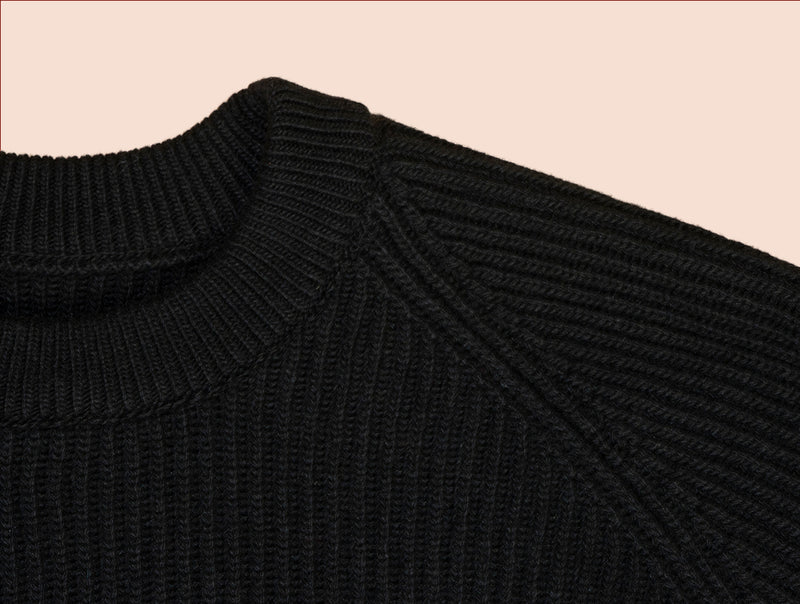 Pétrone Pull Réconfortant noir homme zoom#couleur_noir
