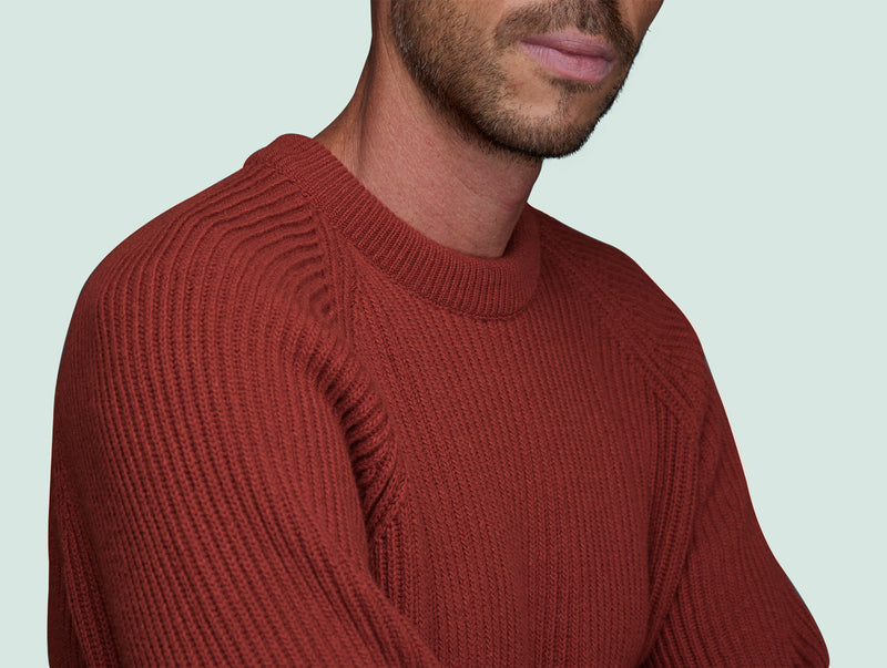 Pétrone Pull Réconfortant rouille homme#couleur_rouille