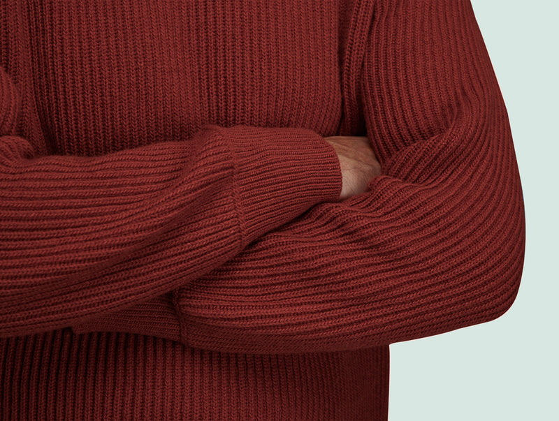 Pétrone Pull Réconfortant rouille homme#couleur_rouille
