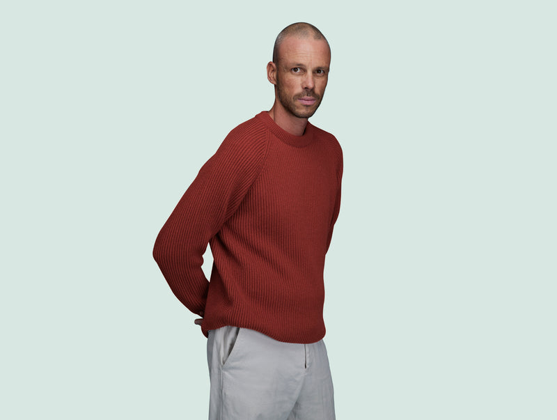 Pétrone Pull Réconfortant rouille homme#couleur_rouille