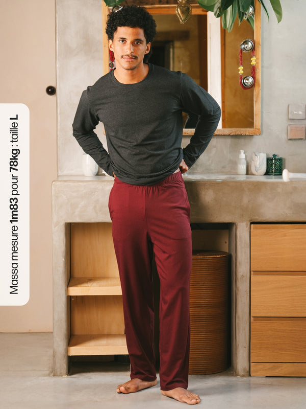 Ensemble de pyjama coton biologique tencel lyocell homme#