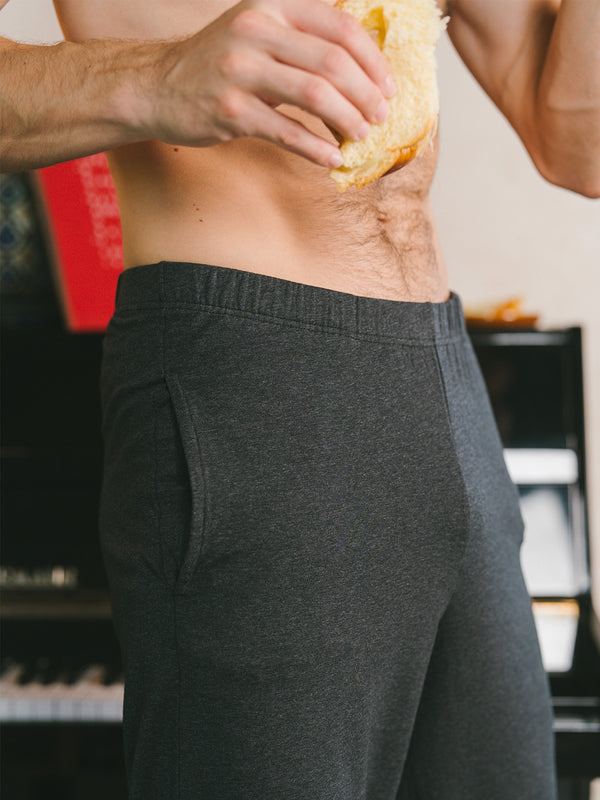 Pétrone pantalon de pyjama coton biologique tencel lyocell gris anthracite homme#couleur_gris-anthracite