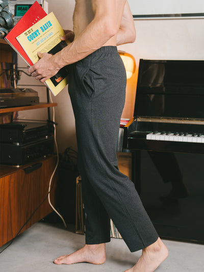 Pétrone pantalon de pyjama coton biologique tencel lyocell gris anthracite homme#couleur_gris-anthracite