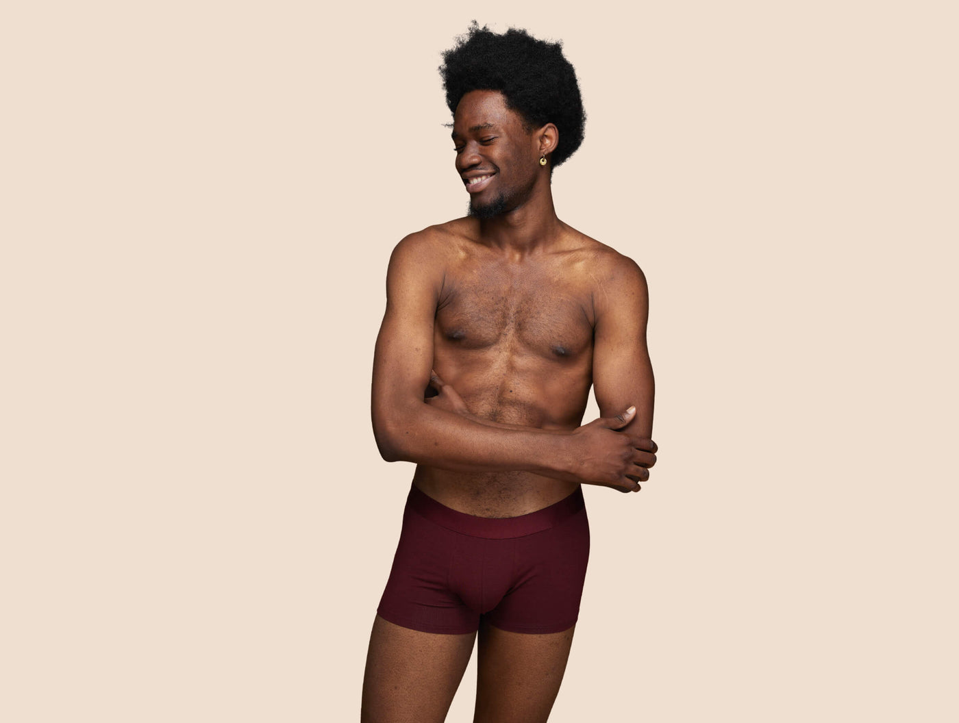 Pétrone shorty coton biologique Tencel bordeaux foncé homme#couleur_bordeaux-foncé