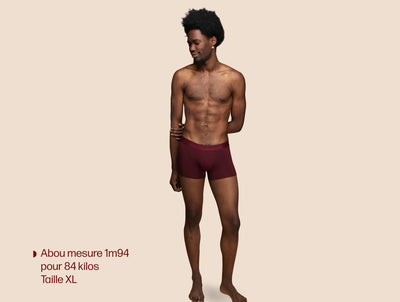 Pétrone shorty coton biologique Tencel bordeaux foncé homme#couleur_bordeaux-foncé