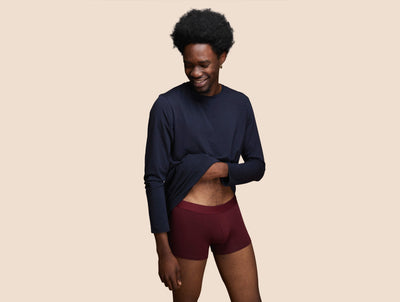 Pétrone shorty coton biologique Tencel bordeaux foncé homme#couleur_bordeaux-foncé