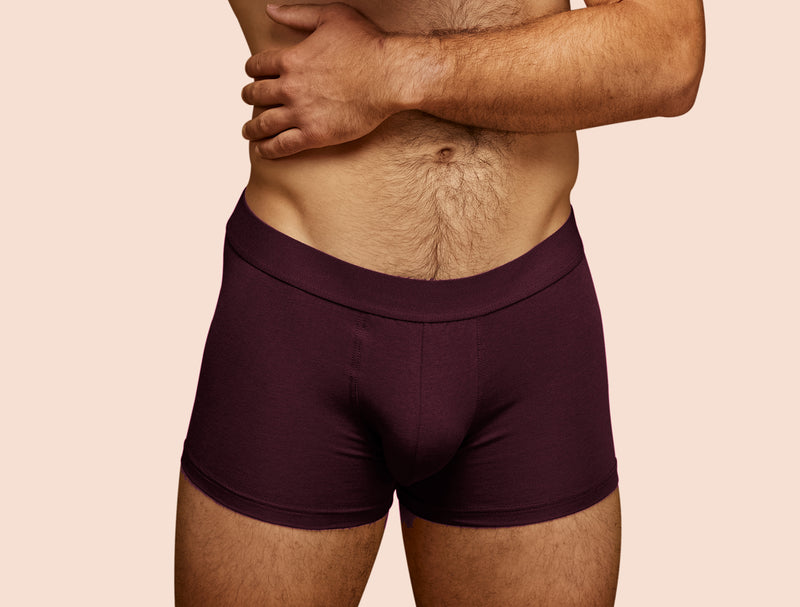 Pétrone shorty coton biologique Tencel lie de vin homme#couleur_lie-de-vin