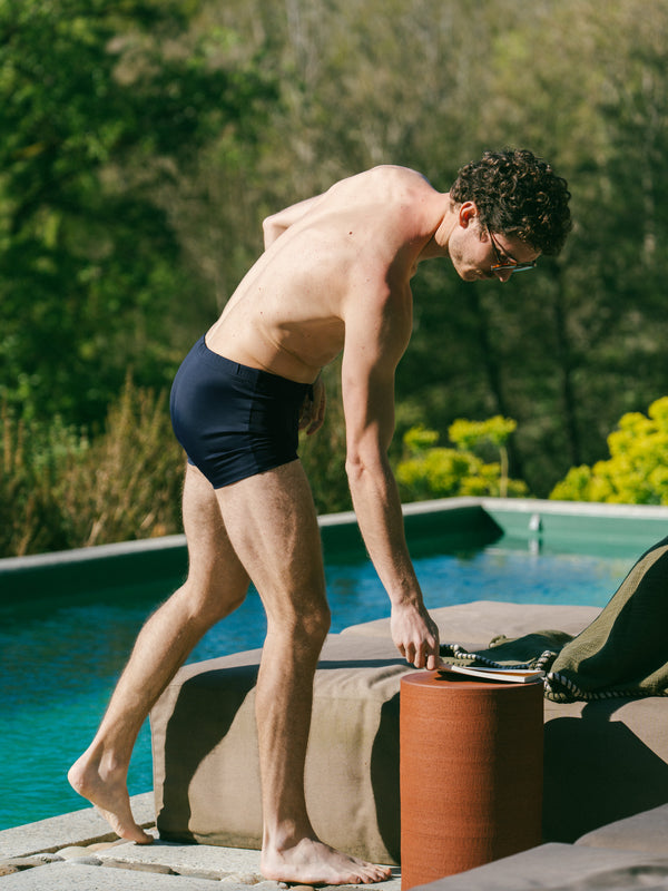 Pétrone shorty bain econyl bleu marine homme#couleur_bleu-marine