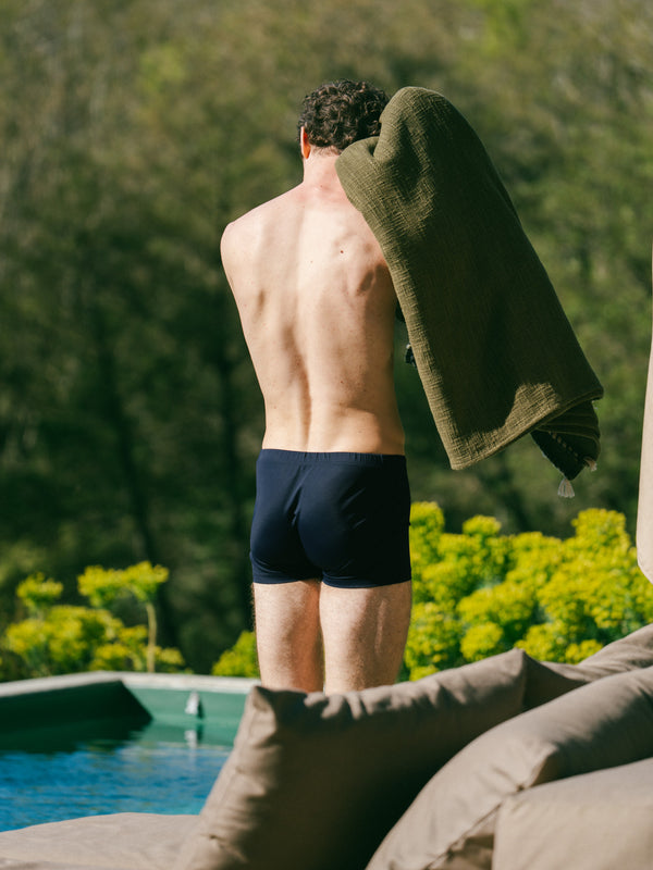 Pétrone shorty bain econyl bleu marine homme#couleur_bleu-marine