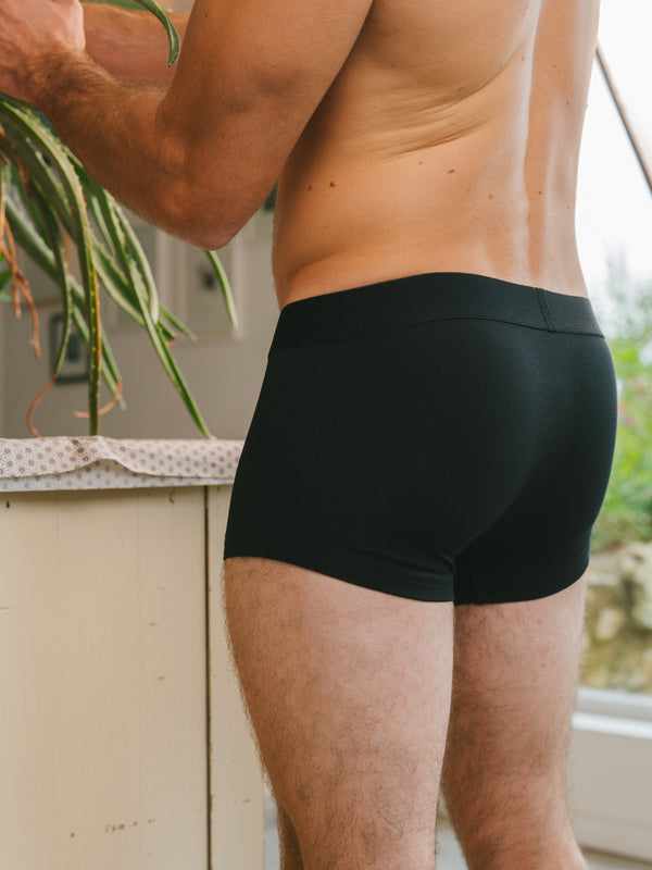 Pétrone shorty coton bio tencel noir homme#couleur_noir