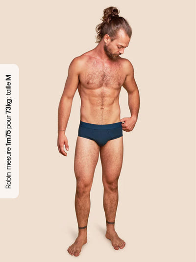 Pétrone slip coton pima micromodal bleu pétrole homme#couleur_bleu-pétrole