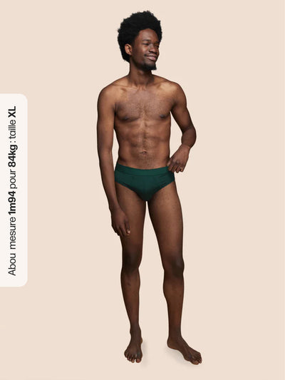 Pétrone slip coton biologique tencel vert bouteille homme#couleur_vert-bouteille