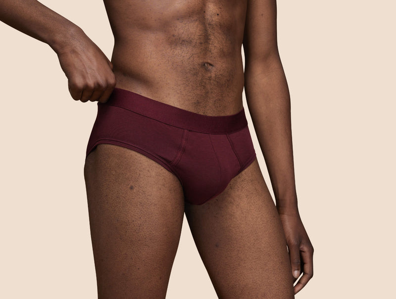 Pétrone slip coton biologique Tencel bordeaux foncé homme#couleur_bordeaux-foncé