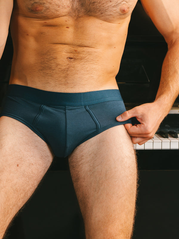 Pétrone slip coton biologique tencel lyocell bleu pétrole homme#couleur_bleu-pétrole