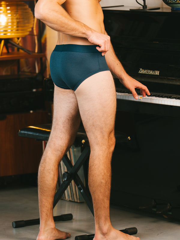 Pétrone slip coton biologique tencel lyocell bleu pétrole homme#couleur_bleu-pétrole