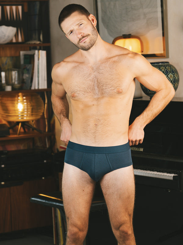 Pétrone slip coton biologique tencel lyocell bleu pétrole homme#couleur_bleu-pétrole