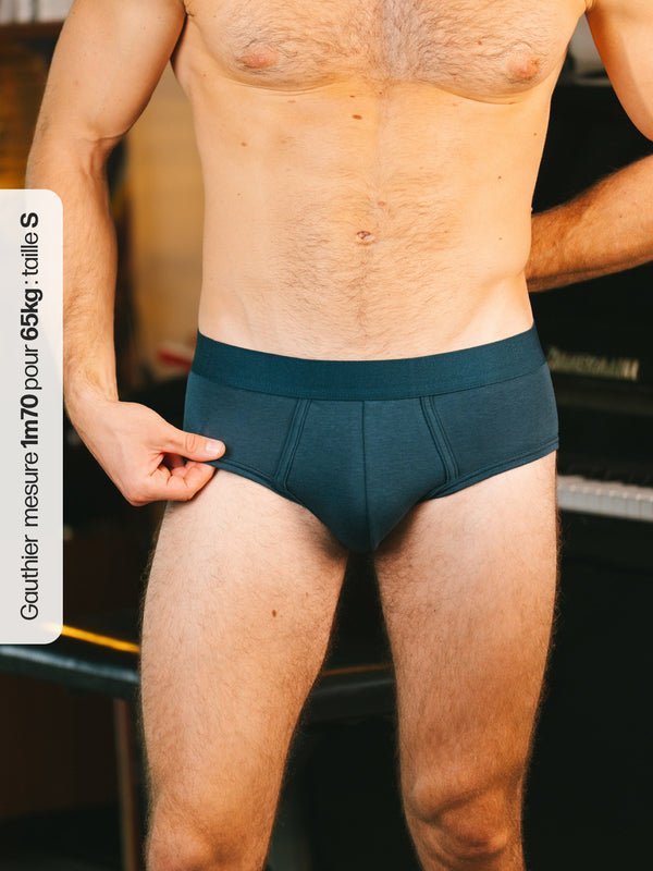 Pétrone slip coton biologique tencel lyocell bleu pétrole homme#couleur_bleu-pétrole