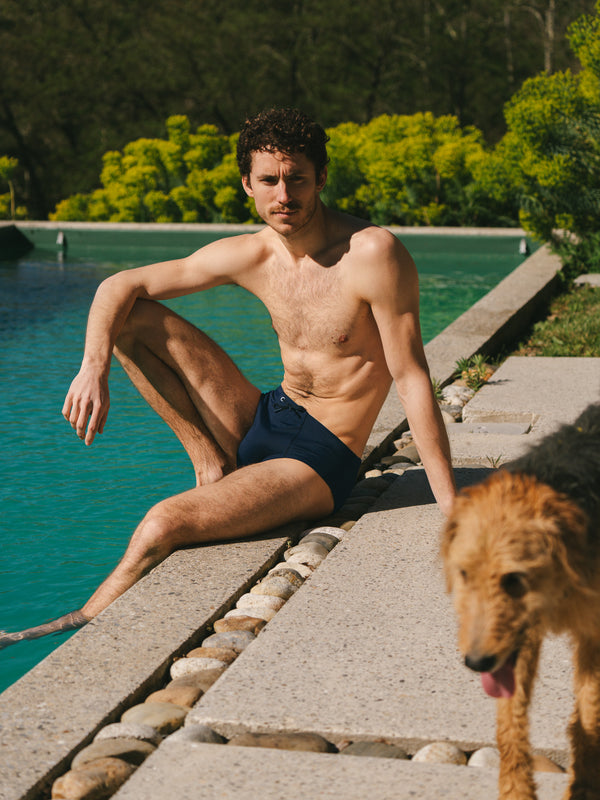 Pétrone slip bain econyl bleu marine homme#couleur_bleu marine
