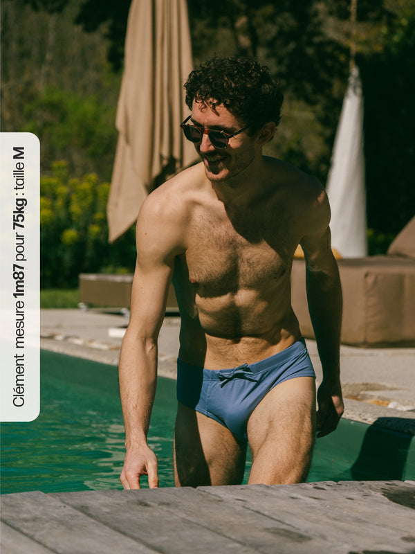 Pétrone slip bain econyl bleu céruléen homme#couleur_bleu-céruléen