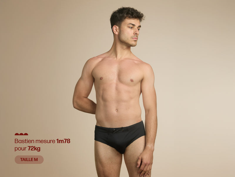 Pétrone slip bain econyl noir homme#couleur_noir