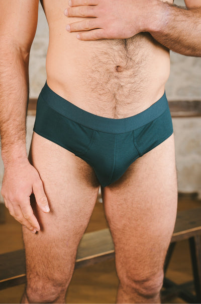 Pétrone slip sport tencel bleu pétrole homme