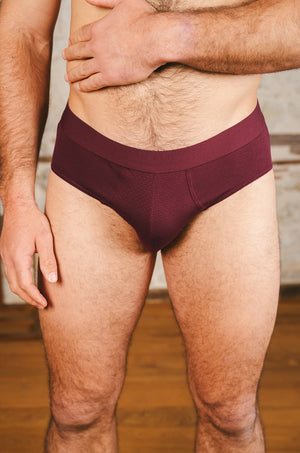 Pétrone slip sport tencel bordeaux homme 