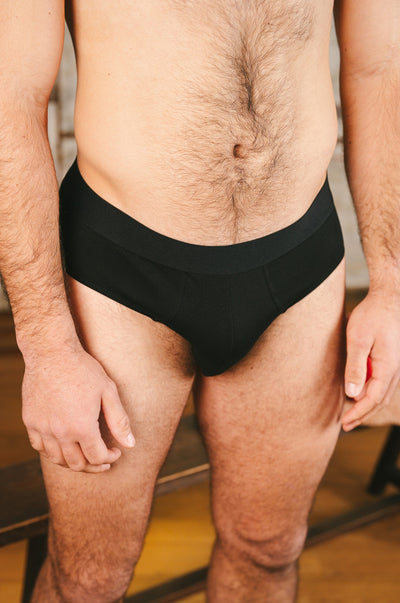 Pétrone slip sport tencel noir homme 