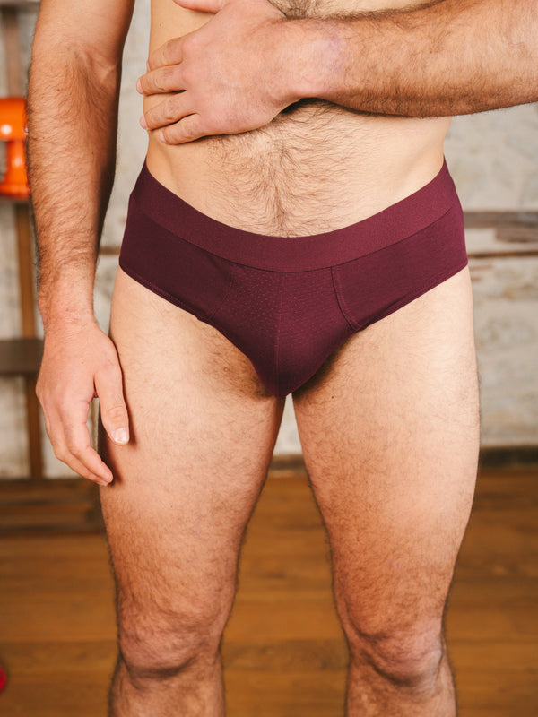 Pétrone slip sport tencel bordeaux foncé homme#couleur_bordeaux-foncé