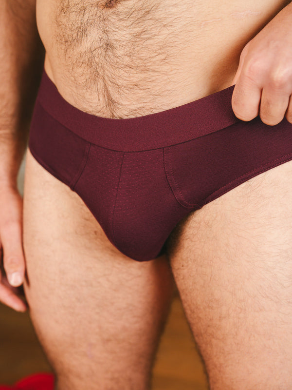 Pétrone slip sport tencel bordeaux foncé homme#couleur_bordeaux-foncé
