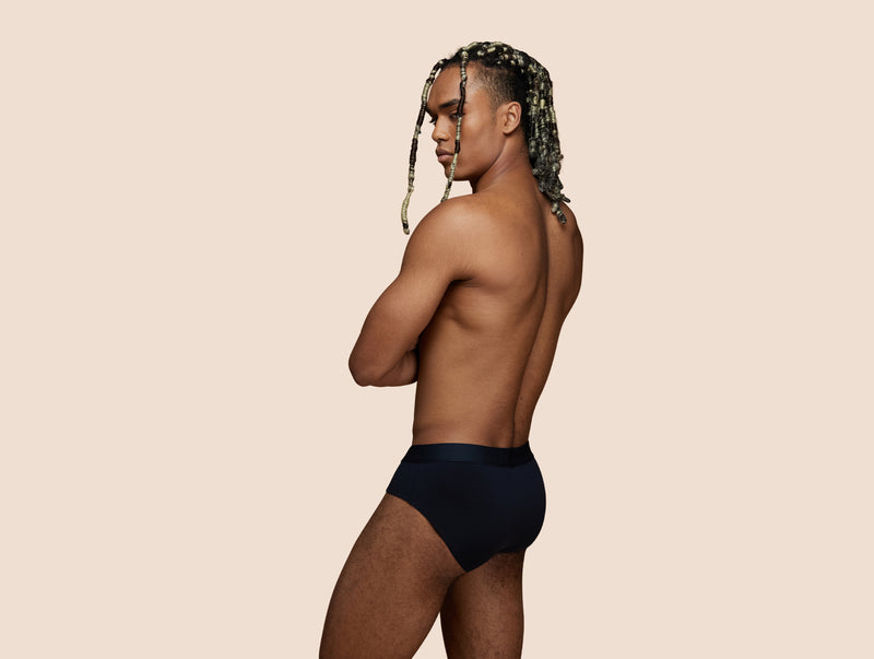 Pétrone slip sport tencel bleu marine homme dos#couleur_bleu-marine
